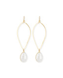 14K Gold-Plate Baroque Pearl Drop Earrings