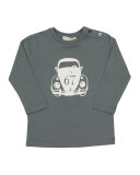 Long-Sleeve Car Jersey Tee, Blue, Size 6M-2