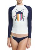 Soul Stripe Surf Shirt, White/Navy
