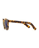 Leonard II Round Sunglasses, Brown