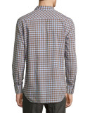 John Check Oxford Shirt, Brown/Blue