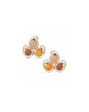 Paisley Moonstone Button Earrings in 18K Rose Gold