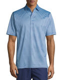 Sean Wheeler Striped Cotton Lisle Polo Shirt