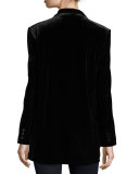 Velvet Button-Front Jacket 