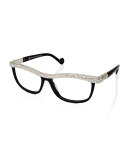 Kiki on a String Rhinestone Optical Frames, Black