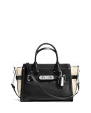 Swagger 27 Colorblock Leather Satchel Bag, Black/Chalk