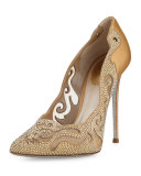 Crystal Laser-Cut 115mm Pump, Gold