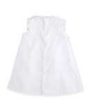 Sleeveless Organza Dress w/ Bonnet & Bloomers, Ivory, Size 3-24 Months