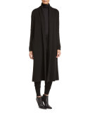 Cashmere-Blend Maxi Cardigan, Black