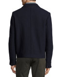 Gunner Boiled Wool Jacket, Navy