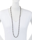 Monnalisa 18K White Gold Necklace with Black & White Diamonds, 49.95 tdcw
