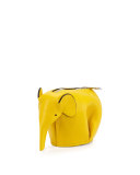 Elephant Leather Coin Case, Yellow