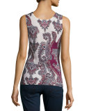Superfine Imperial Paisley Cashmere Tank