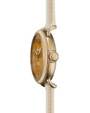 Runwell Coin Edge Watch with Leather Strap, 38mm