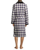 Kalib Plaid Twill Fleece-Lined Robe