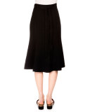 High-Waist Trumpet Skirt, Black