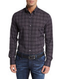 Plaid Sport Shirt, Midnight