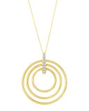 Moderne 18k Diamond Circle Pendant Necklace
