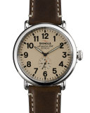 47mm Runwell Men's Watch, Cream/Dark Brown 