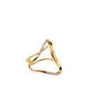 14K Expose Illuminating Ring with Diamonds, Size 7