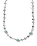 Silver Rock Candy Short Bead & Stone Necklace