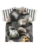 Egon Raglan Soccer Ball Jersey Tee, Gray, Size 3-18 Months