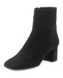 Suede Square-Toe 55mm Ankle Boot
