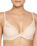 Feathers Contour Underwire Bra, Cameo Rose
