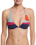 Marguerite Colorblock Halter Swim Top