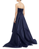 Sweetheart-Neck Ball Gown, Navy