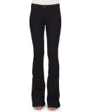 Five-Pocket Flared-Leg Jeans, Black