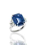 Ceylon Royal Blue Sapphire & Diamond Ring in Platinum