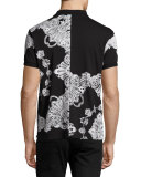 Baroque-Print Clean Polo 03, Black