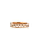 18K Rose Gold Pavé Diamond Band Ring