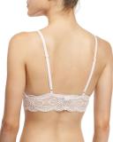 Sonia Lace-Trim Bralette, Pink Lilly