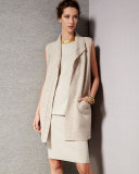 Washable Wool Crepe Pencil Skirt 