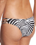 Printed Triple-Strap Swim Bottom
