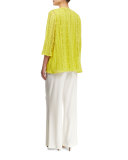 Siesta Mesh Mid-Length Cardigan, Yellow