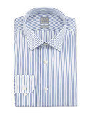 Textured Stripe Dress Shirt, Blue