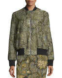 Paisley Bomber Jacket, Green