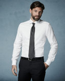Solid Long-Sleeve Sport Shirt, White