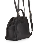 Thea Mini Leather Backpack, Black