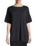Merino Half-Sleeve Wool Tunic 