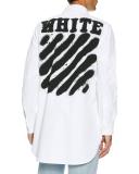 Spray-Paint Logo Utility Shirt, White