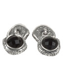 Aeolus Sterling Silver & Onyx Cuff Links