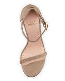 Nudist Goosebump Napa Sandal, Fawn