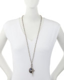 Pavé Diamond Cross Pendant Necklace, 42"