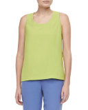 Contrast Silk Tank