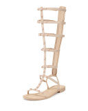 Giselle Studded Gladiator Sandal, Nude