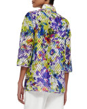 Embroidered Organza Easy Jacket 